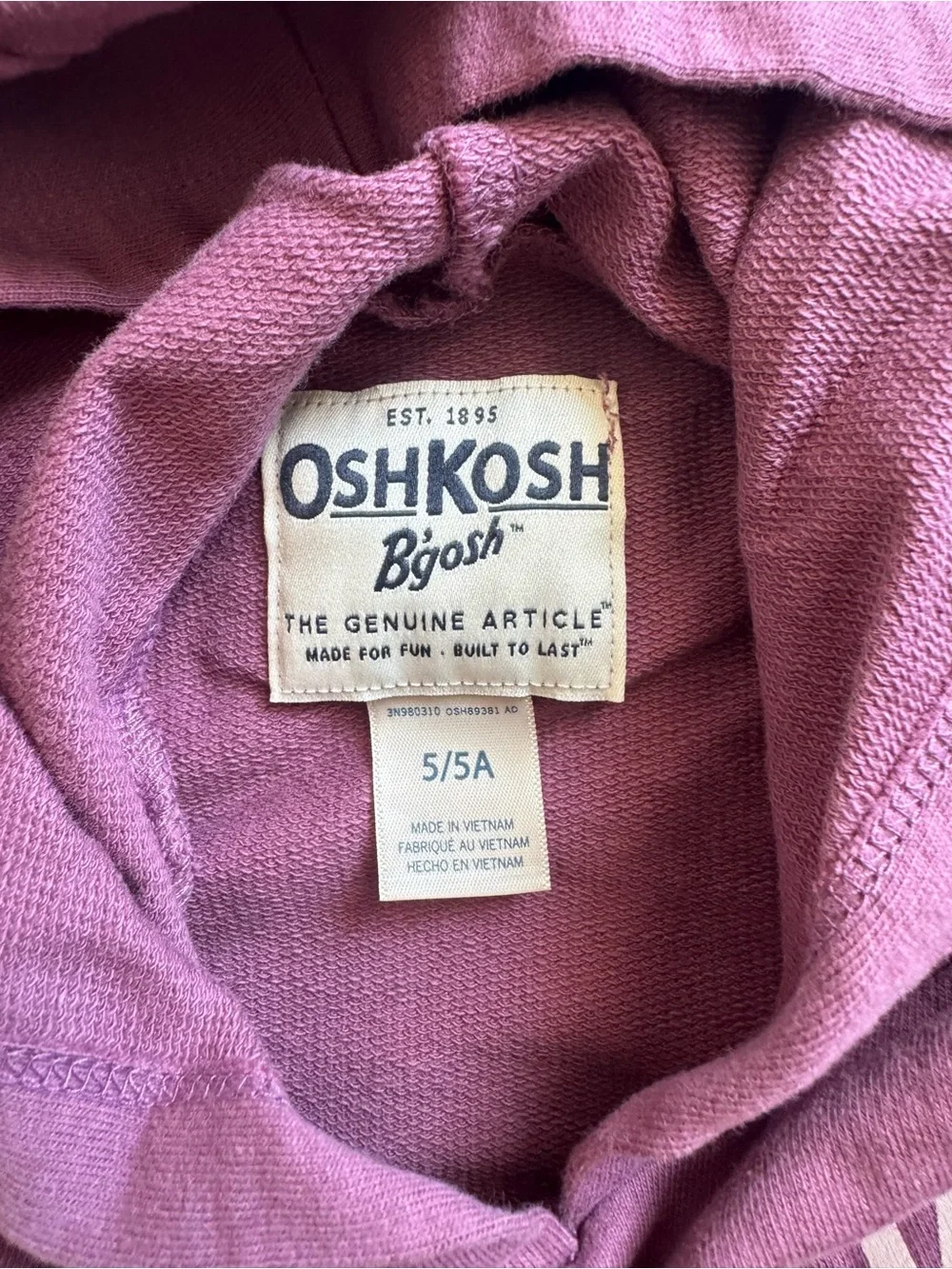 OshKosh B'gosh French Terry “Positive Vibes” Hoodie